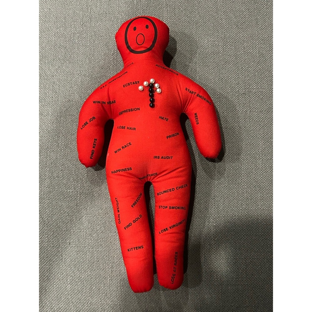 Accoutrements Red Voodoo Doll Novelty Gag Gift Plush with Pins 9 Inch FUN